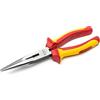 SATA ST70132ST - Pinze da taglio laterali isolate VDE a naso lungo, con corpo in acciaio al cromo vanadio e doppio materiale antiscivolo maniglie, 20 cm, colore verde