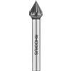 Rhodius Punta di fresatura in metallo duro Topline Forma J HF J TOP, 9,6 x 8,0 x 6,0 x 56, VE: 1