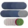 Viaky 36 dischi abrasivi da 125 mm, 8 fori da 12,7 cm, con gancio e anello per levigatrice orbitale, grana 240, 400, 600, 800, 1000, 1200, 1500, 2000, 3000, dischi per levigatrice orbitale per legno,