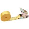 HLHLH Cinghie di fissaggio con fibbia da 3 metri for auto, moto, bici, corda traino in metallo, cricchetto resistente for bagagli e borse(Yellow)