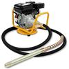 EBERTH Vibratore per Calcestruzzo a Benzina 4800W, Lunghezza Tubo 6m, Testa Vibrante in Acciaio Rinforzato 45mm di Diametro, Albero Flessibile, Robusto Telaio Metallo Ruotabile a 360°