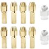 HARSKIYER Set di 8 pinze con 2 dadi a pinza, teste di ricambio da 1/32 pollici a 1/8 di pollice per utensili rotanti (oro, 4 dimensioni)
