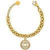 OPSOBJECTS Bracciale da donna della collezione victoria di Ops Objects. Bracciale rolò realizzato in ottone placcato oro 24 k con pendente occhio. La chiusura è con moschettone. La referenza è ops-lux72