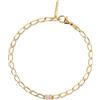 P D PAOLA Letter Bracelet Bracciale a maglie lettera oro (19, M)