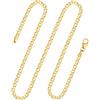 EDELIND Collana donna 18K 14K oro, 2,9mm grumetta doppia, anche 8K 9K | Catenina in oro vero per donne, uomini; giallo, rosa; maglia grumetta doppia; 585, 750, 333, 375; chiusura a moschettone