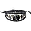 KBNSUIAN Braccialetto vintage in pelle con sigillo di Satana di Lucifero Braccialetti Braccialetto Inspirational Satanic Spirit Gioielli per uomini e donne, Acciaio inossidabile Pelle