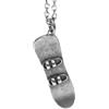 amorili Collana Uomo Donna con Pendente Snowboard - Argento 925 Invecchiato - Gioiello Sportivo Regalo Snowboarder Skater Amanti Montagna - cln0193