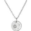 hadefa Collana in argento puro 999 personalizzata, collana in argento puro personalizzato con testo o immagine per il regalo della fidanzata delle donne, One Size, Argento sterling, Nessuna pietra preziosa