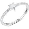 Anellissimo Anello stella donna argento 925 con zirconi - 20