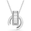 Swarovski Matrix Pendente, con CristalliSwarovski a Taglio Baguette, Placcata in Tonalità Rodio, Bianco