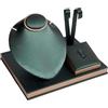 Baoblaze Set di espositori per Gioielli in Pelle PU, Porta Anelli, espositore per collane, Orecchini, Anelli, per casa, attività Commerciale, vetrina,
