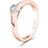 EDELIND Anello di fidanzamento donna - Diamante naturale 0.05-1 ct - oro rosa 18k 750 - certificato GIA, confezione regalo - Simbolo d'amore
