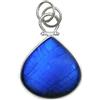 Tibetan Silver 925 Pendenti Argento Sterling con Pietra Preziosa Labradorite Gioielli di Design Fatti a Mano per Uomini Donne Ciondolo di Moda Ideale per Regali Feste