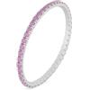 amorili Bracciale Tennis Donna in Argento 925 - Elastico Facile da Indossare - Zirconi Vari Colori 3 mm - Braccialetto Elegante Regolabile Idea Regalo Donna (rosa)