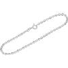 NKlaus Bracciale in argento 925 19cm catena ad ancora piatta arrotolata da uomo 12581
