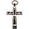 x Jesus Cross 24sxcr50002 collana pendente, futuristisches Religione Croce, 19 X 34 mm, 24 carati placcato oro
