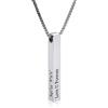 INBLUE Collana con Barra Personalizzata, Pendente Rettangolare in Acciaio Inossidabile con Incisione Personalizzata Placcato Oro 18 Carati, Regalo di Fascino per Damigelle d'Onore (Stile 1 & Argento)
