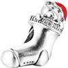 Pandora Calza di Natale in argento con zirconi e smalto