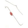 Generico collana a forma di bocca rossa in argento e rodiato oro, la bocca e di corallo splendida in entrambe le colorazioni della catena (agento 925)