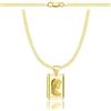 ZELYA Collana d'oro con croce/medaglione - catena a maglia panzer placcata oro 925/585 14K per ragazze e ragazzi - 45-60 cm collana per comunione con croce, collana per bambini per comunione e
