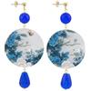 Lebole Maison Lebole Gioielli Orecchini The Circle da Donna Fiori Azzurri e Farfalla Classico Blu