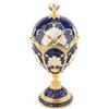 NOENNULL Portagioie in metallo a forma di uovo di Pasqua Scatola di bigiotteria dipinta a mano decorativa in lega smaltata con cerniera Portagioie piccolo portagioie portagioie per anelli,