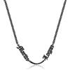 lorajewel Collane Personalizzate per Uomo con 1-5 Nome Argento Oro Nero Collana Gioielli Regalo per Uomini Papà Nonno Mariti Amici (Nero-2 Nome)