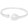 PERORNO Bracciale con perla barocca Keshi da 12 mm, in argento Sterling 925, regolabile