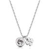 S'Agapõ Collana Girocollo Donna, Collana Donna in Acciaio e Cristalli con Simbolo Quadrifoglio | Collezione Lucky Light - SKT53