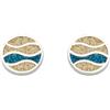 DUR Collezione onde spiaggia sabbia pietra blu, orecchini pendenti, collana singola o come set, argento 925 e sabbia da spiaggia, K2516, O5138, 8 mm, Argento sterling, Nessuna pietra preziosa