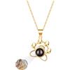 GROBTE Collana Personalizzata Con Ciondolo a Forma Di Zampa Di Cane/Gatto, Collana in Argento 925 Con Proiezione Di Foto Commemorativa Dell'animale Domestico, Regalo per Gli Amanti Degli Animali