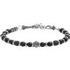 NADIR Bracciale unisex Marlù 33BR0030-N sfere in onice nera e pietra lavica