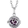 Morella Catenina Donna Angelo Custode in Acciaio Inox 70 cm con Ciondolo Om Mantra e Sfera zirconi Ø 16 mm in Sacchetto di Velluto