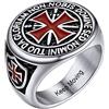 PROSTEEL Anelli Personalizzati Acciaio Uomo Cavalieri Templari Croce Rosso Anelli Uomo Anallergici Anelli Uomo Misura 14 con Confezione Regalo