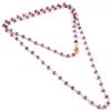sunrisegemstone Collana con ametista e rosario viola, fatta a mano, con perline sfaccettate, collana lunga e delicata, placcata in oro, rosario avvolto in filo (50,8 cm)
