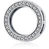 Teleye Charm in argento sterling 925 con clip per bracciale a maglia a cerchio delicato