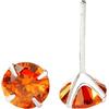 LES FOLIES DI PAOLA GRIECO Coppia di Orecchini Punti Luce Arancione in argento 925 - Rainbow Collection (3mm)