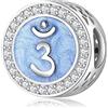 Magic Charms Bead Charm 7 Chakra per Donna 925 Gioielli in Argento Sterling 925 Confronta con Braccialetto e Collana Regalo per Mamma Figlia Sorella Migliori Amiche