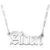 MyNameNecklace MYKA - Collana con nome unisex in stile gotico personalizzato, con ciondolo personalizzato, idea regalo per San Valentino, Metallo
