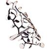 ForFox Anello di foglie d'albero in argento sterling 925 per donna ragazze regolabile