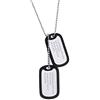 GoldChic JEWELRY Collana Uomo Acciaio con Due Pezzi Piastrine Militari Medaglietta per Cani Doppia Personalizzata, Collana Personalizzata con Incisione Acciaio Inossidabile Collana Acciaio Uomo