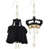 Lebole Maison Orecchini Dama Grande Plexi Nero Perla