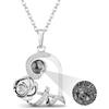 QuanMonei Collana di proiezione con immagine all'interno Collana di fiori con foto personalizzata in argento sterling 925 Collana di gioielli con ciondolo a cuore personalizzato Regali romantici per fidanzate