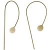 Schmuck Les Poulettes LES POULETTES BIJOUX - Orecchini in Ottone Perla di Pasta di Vetro - Classics - Beige