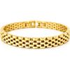 amorili Bracciale Uomo in Acciaio Inox Dorato Maglia Jubilee - Gioiello Maschile Elegante e Raffinato - Accessorio Classico Resistente - Idea Regalo Uomo