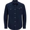 JACK & JONES JJESHERIDAN SHIRT L/S NOOS, Camicia, Uomo, Blu (Dark Navy), XS