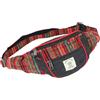 GURU SHOP Pratico marsupio in canapa, Crossbag, Ethno, Crossbody, unisex, per adulti, 15 x 20 x 8 cm, rosso/nero, Einheitsgröße, casual