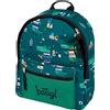 Baagl Zaino da asilo per ragazzi e ragazze, zaino per asilo, piccolo zaino per bambini, zaino per bambini con cinturino petto, Coccodrillo, 30x23x8cm, Rucksack