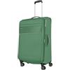 travelite valigia da viaggio grande con piega espandibile, sostenibile, 4 ruote, MIIGO, trolley morbido in materiale riciclato, chiusura TSA, 77 cm, 90-96 litri