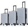 CELIMS - Set di 3 Valigie | Valigia Cabina + Media + Grande | Lucchetto TSA | ABS ultra-resistente | Ruote 360° | Grigio